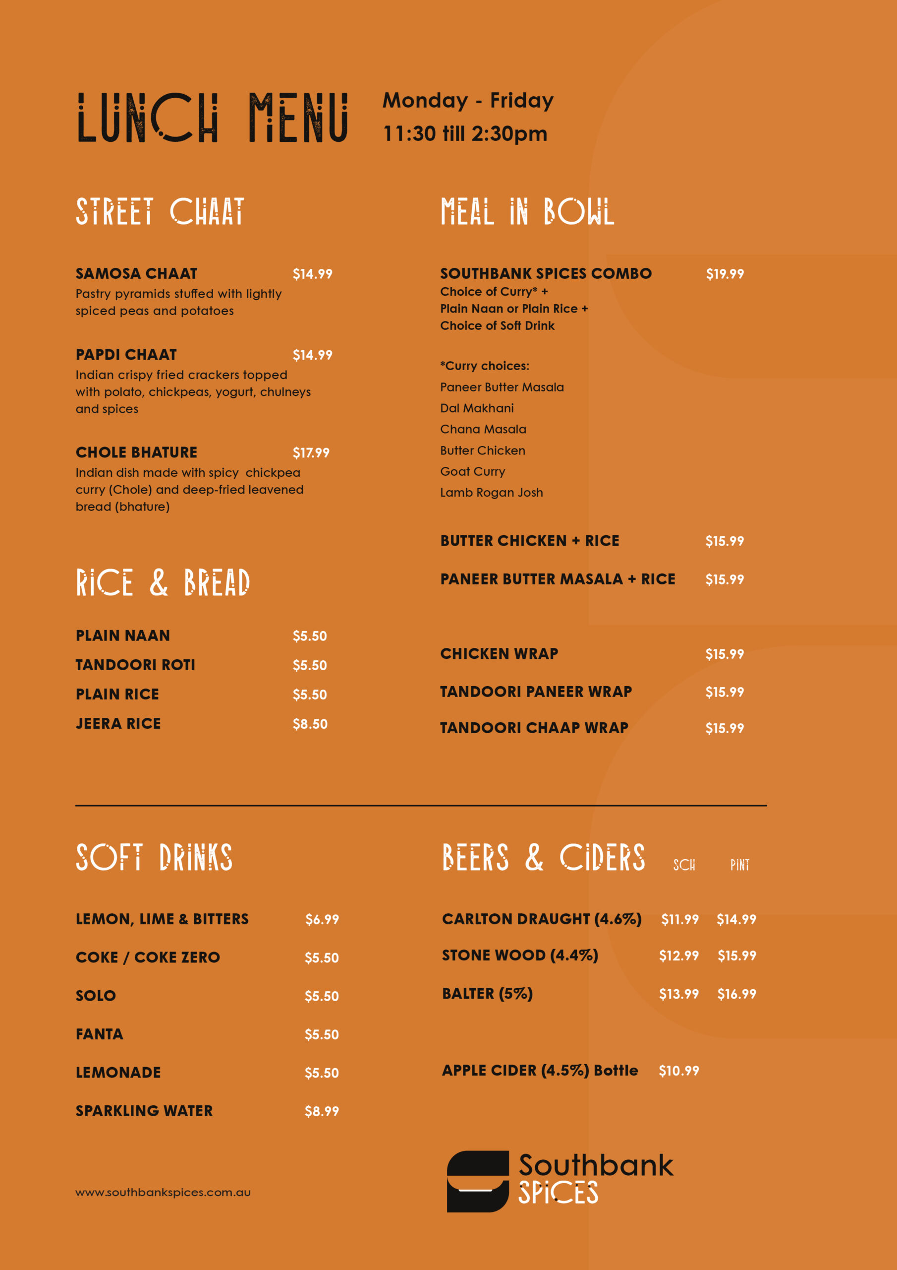 3142 Southbank Spices menu11
